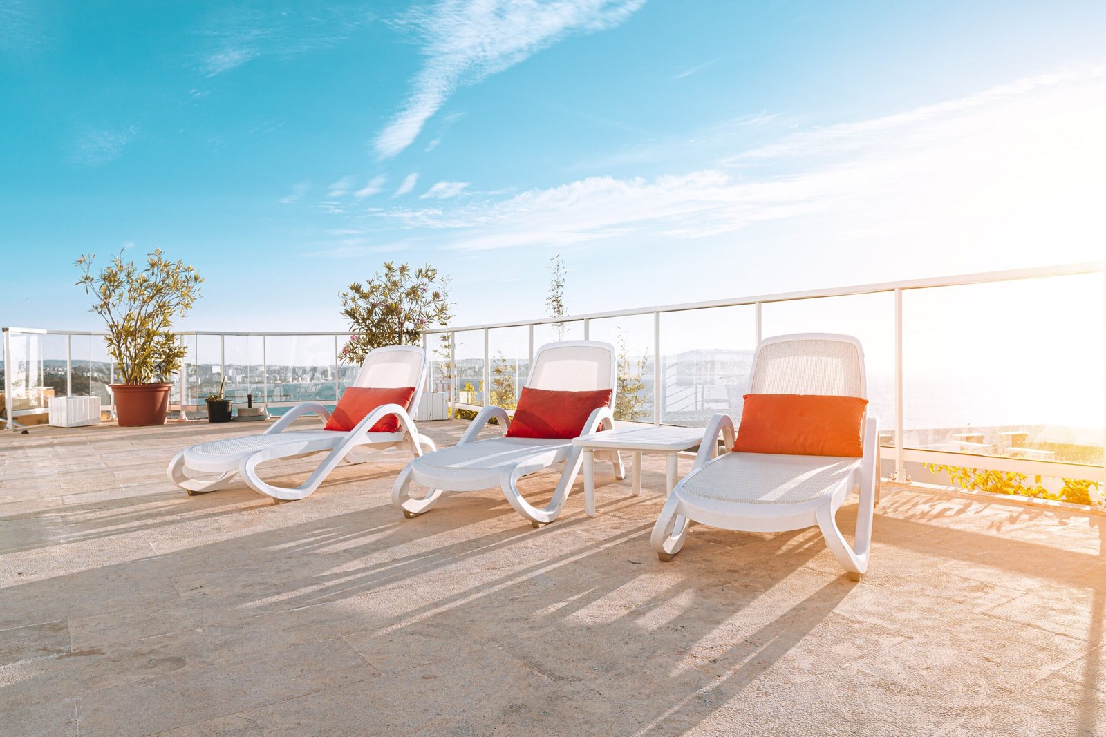 Terrasse en travertin
